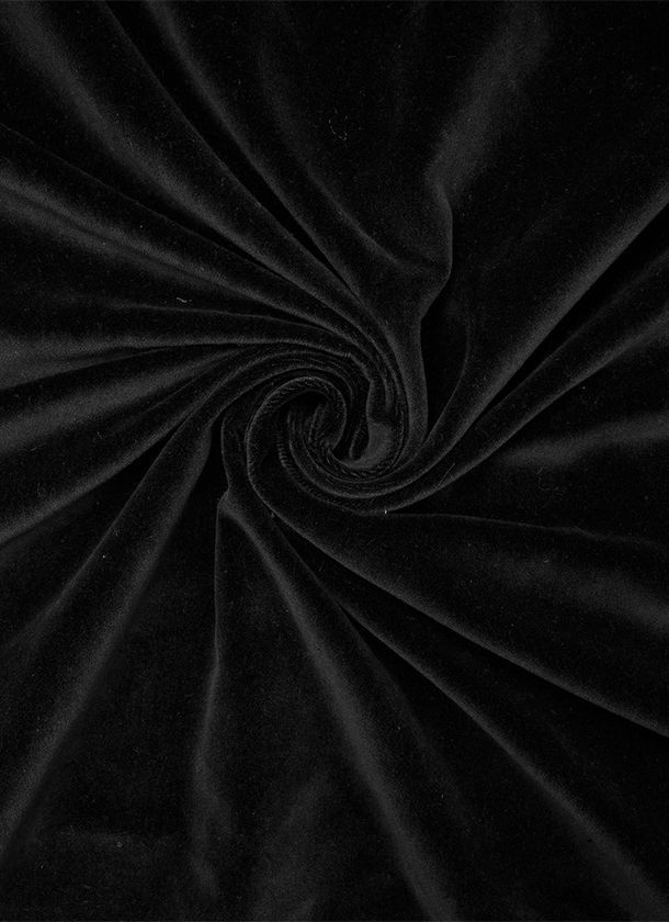 Terciopelo negro terciopelo negro de algodón 100%