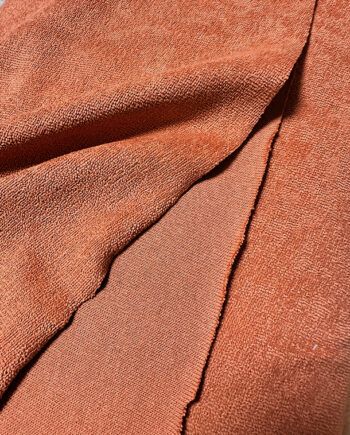 tela toalla de punto teja, curled cotton
