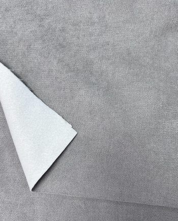 Tela de tapicería gris aterciopelada