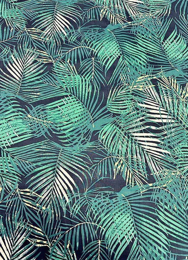 Viscosa Viscosa hojas verdes tela