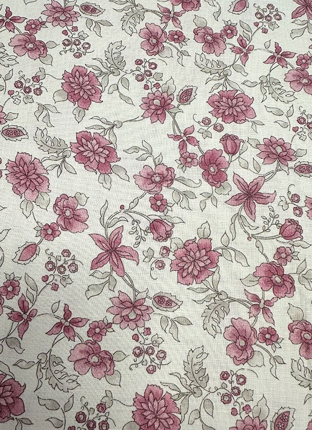 Lino estampado Lino estampado con flores