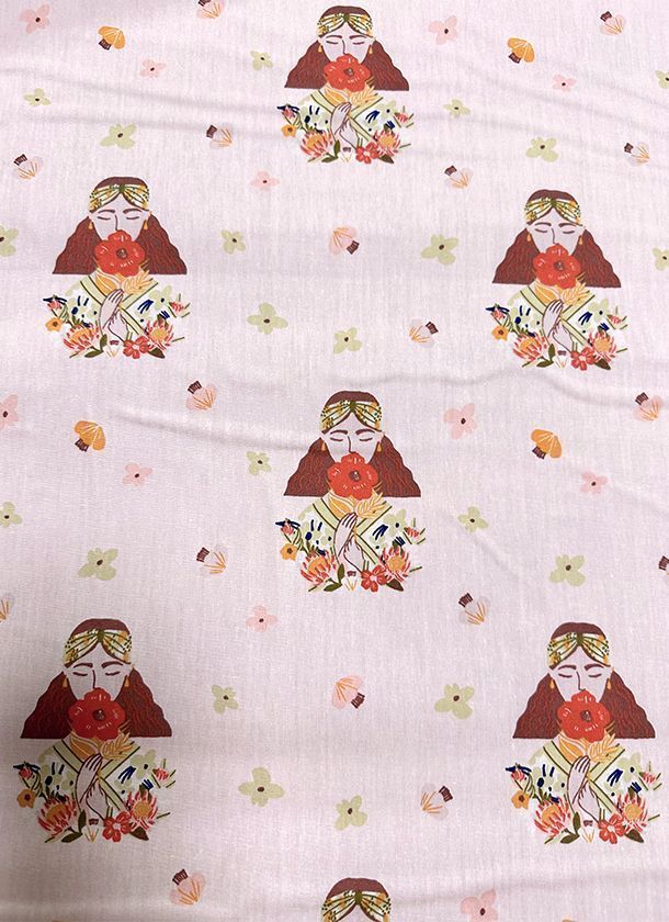 Popelín Boho tela de algodón Popelín Boho chic