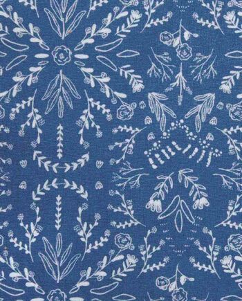 Denim de algodón floral