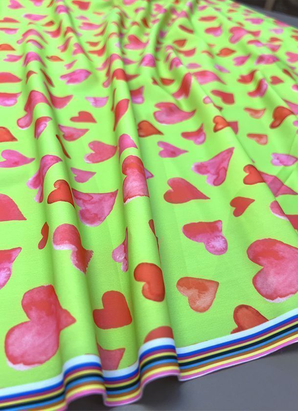 Lycra corazones tela lycra elástica oferta