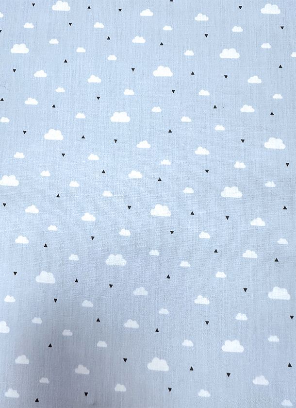 estampado Abstract estampado Abstract tela de algodón con nubes azules