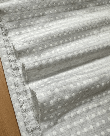 Jacquard lunares gris claro de algodón