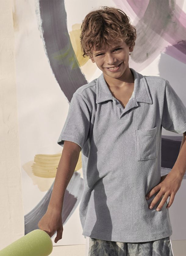 Curled Cotton gris tela toalla de punto gris claro