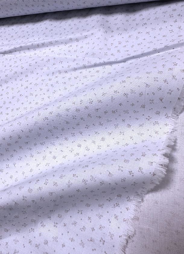 Sakura Popelín stretch azul malva de algodón y elastano