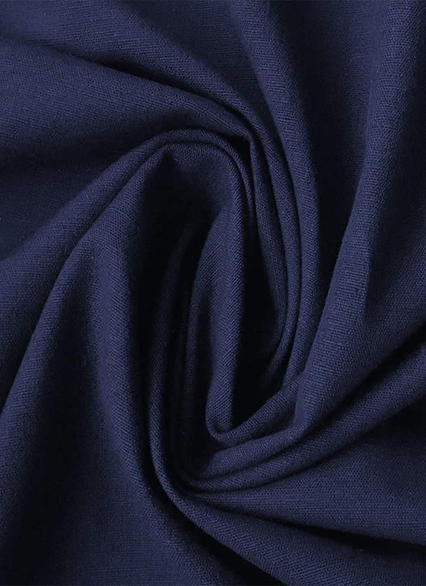 Lino azul marino 100% tela lino azul marino 100%